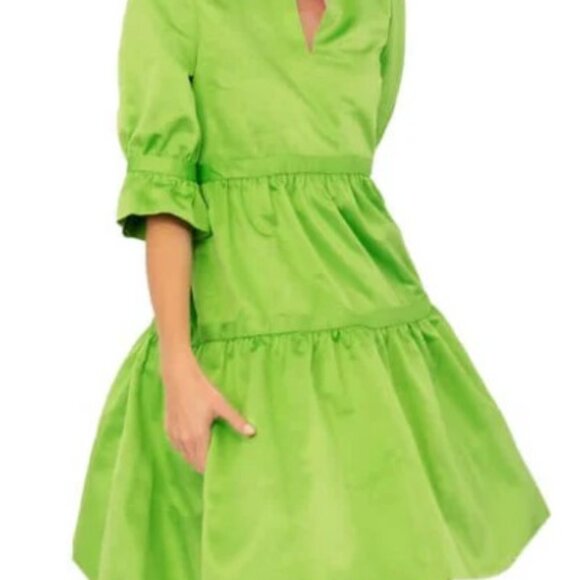 Gretchen Scott Teardrop Dress - Faille - in Kelly Green Size XL - Picture 6 of 8